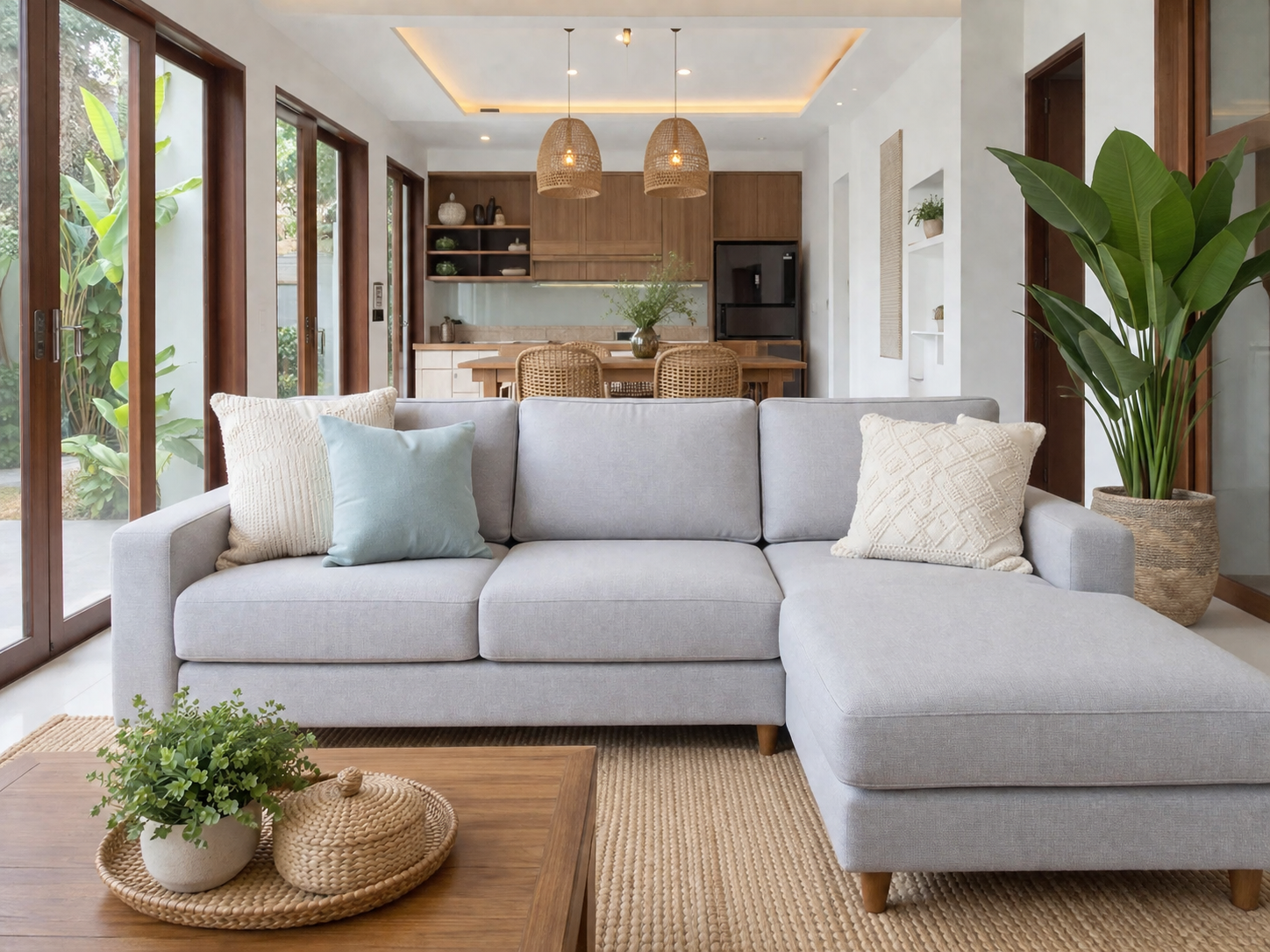 Sofa segar sesudah dicuci